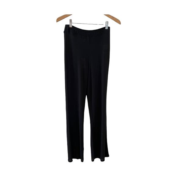 WeWoreWhat Swim Revolve Flare Knit Beach Resort Pants Black S - Picture 2 of 7